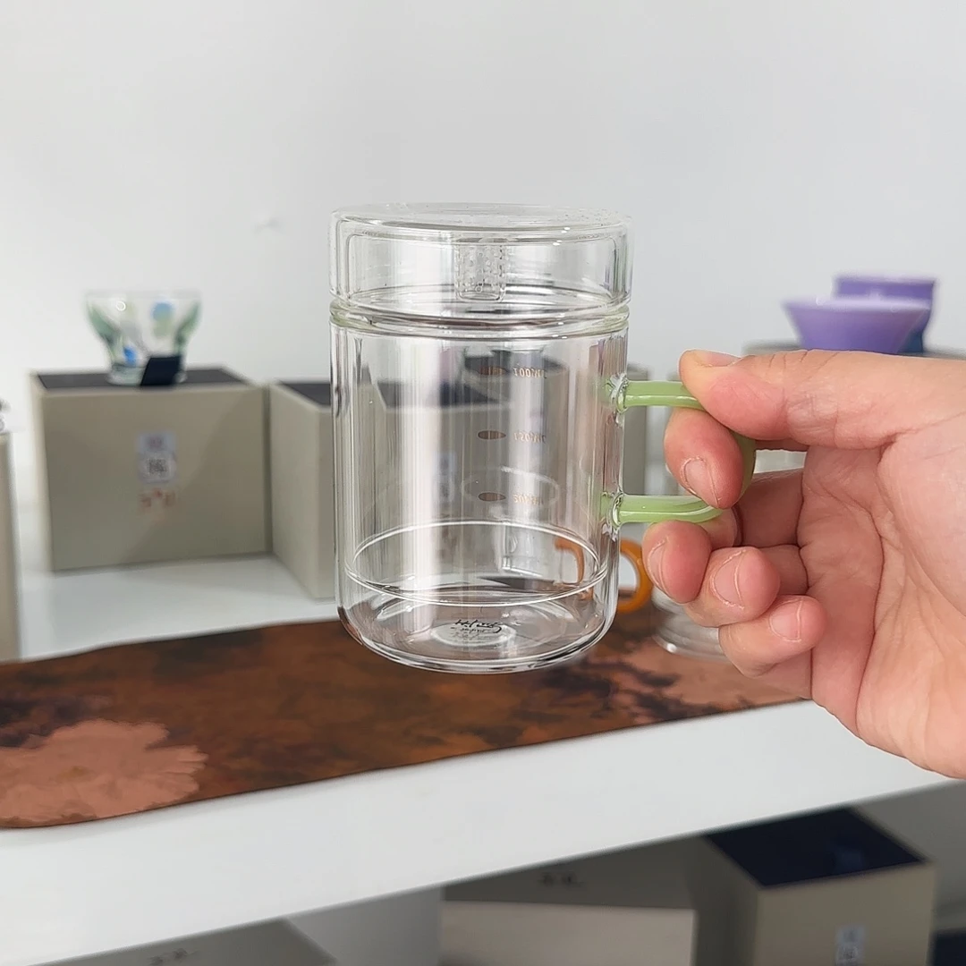 873小茶师泡茶杯绿色把手礼袋