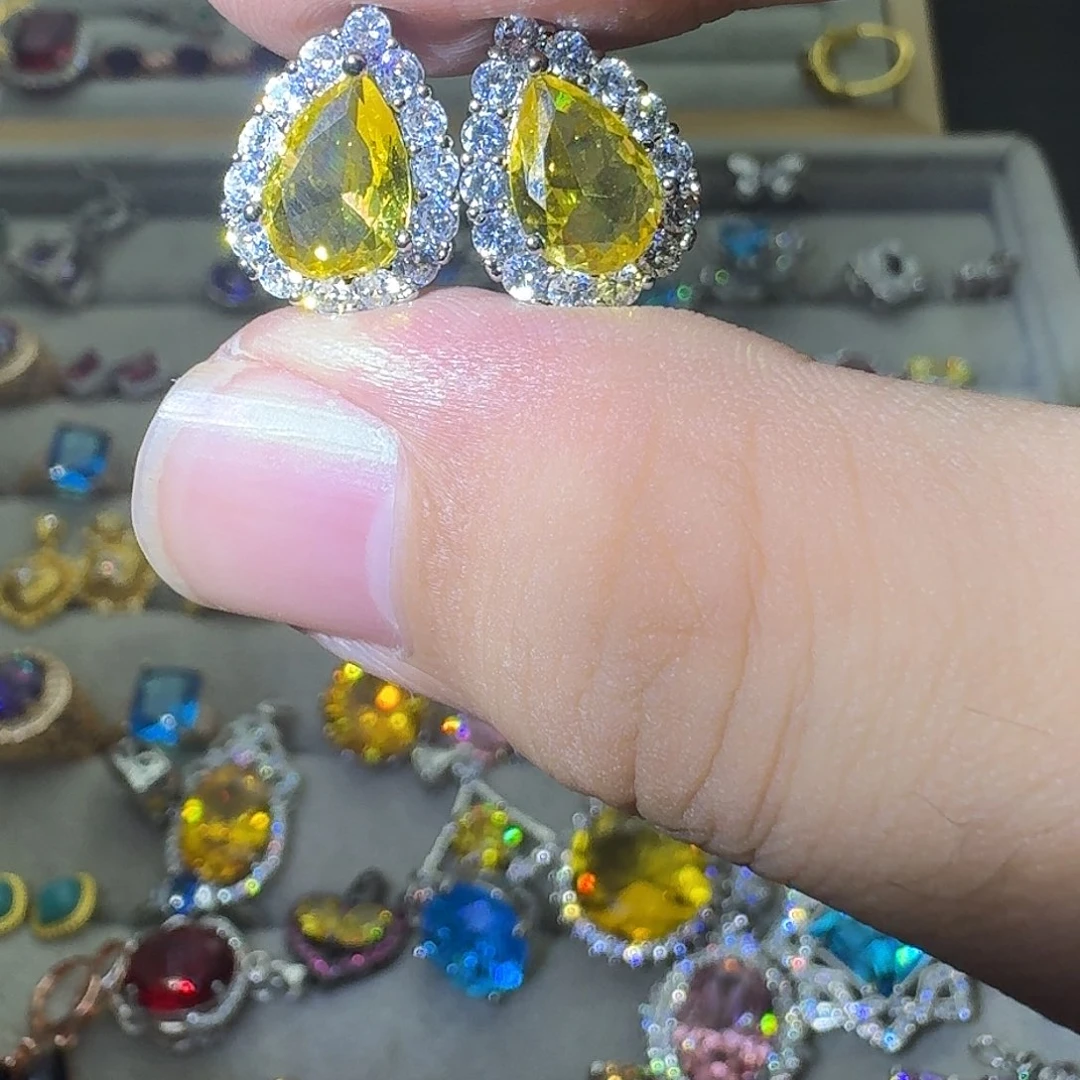 银S925镶嵌戒指水晶