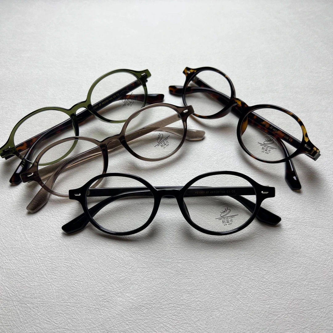 张婧仪同款椭圆时髦书呆子复古防蓝光素颜镜框可配度数