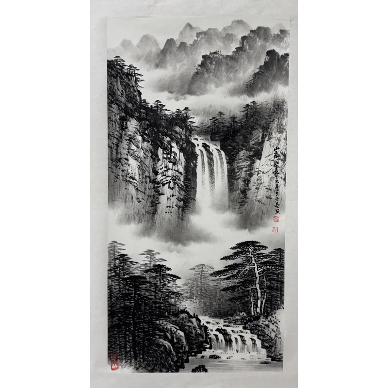 F03  当代《山高水长》王冬亮  70x35  纸本镜片