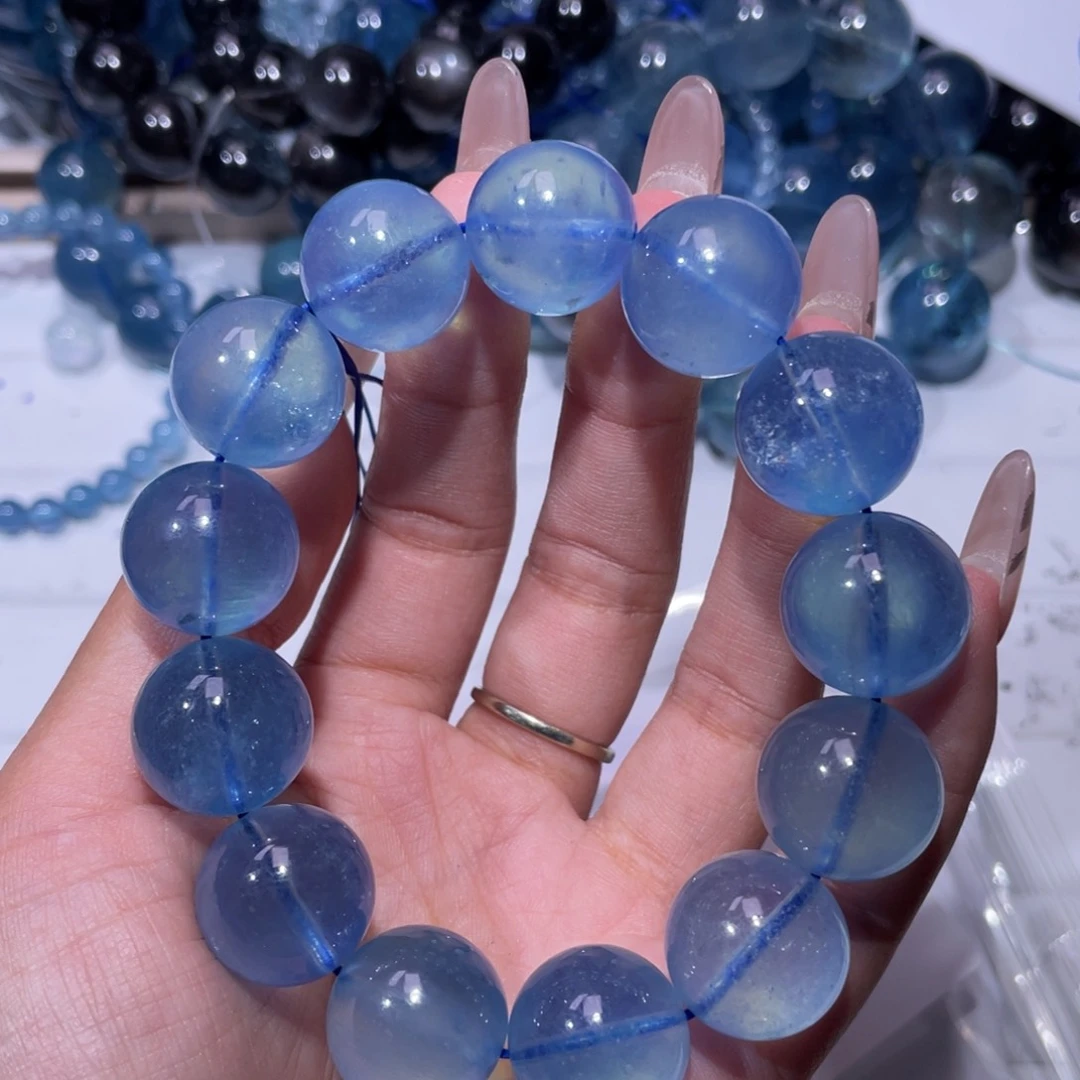 海蓝宝石手镯未镶嵌柴*珵