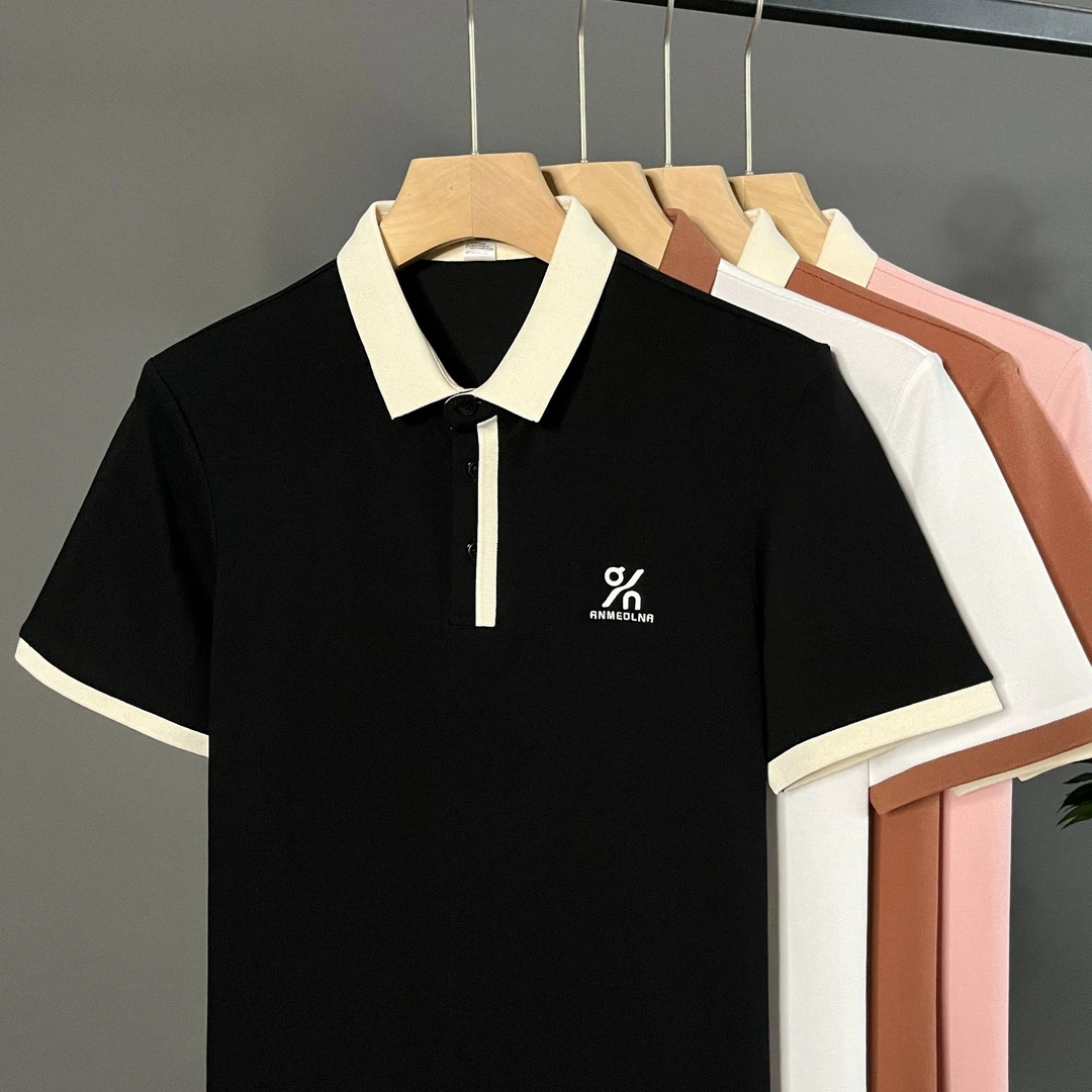 男士夏季POLO衫薄款珠地棉透气吸汗休闲高级感男装修身翻领半袖t