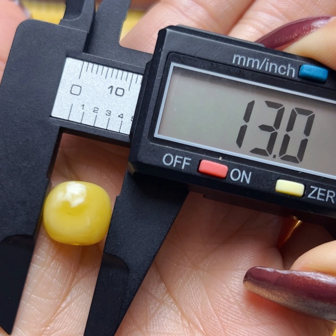 琥珀裸石未镶嵌13mm微瑕老型单珠