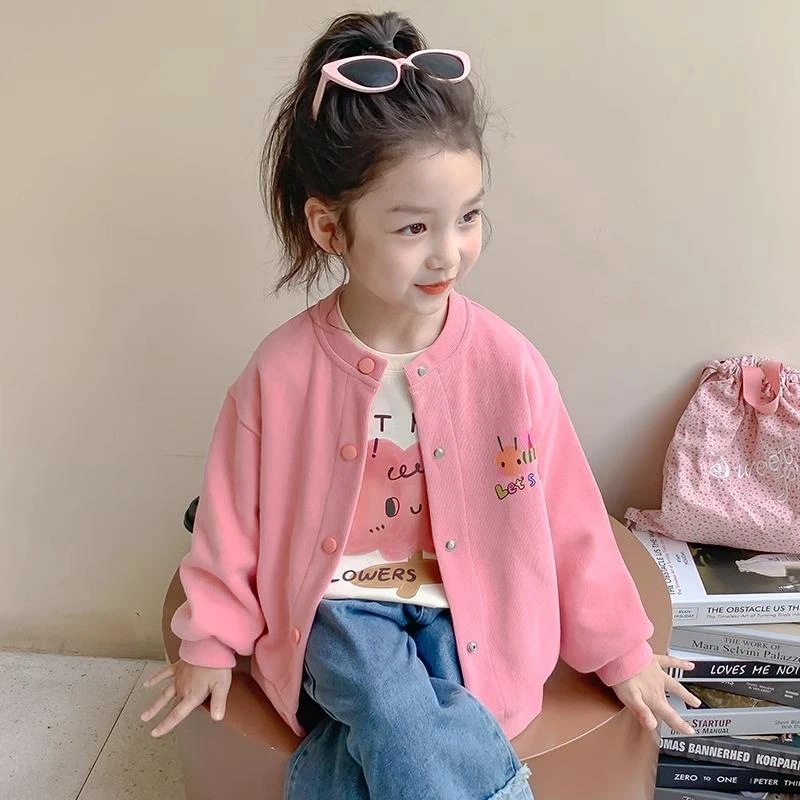 FAVMARTHA女童可爱外套春秋季2025新款洋气女宝宝休闲开衫蜜蜂儿