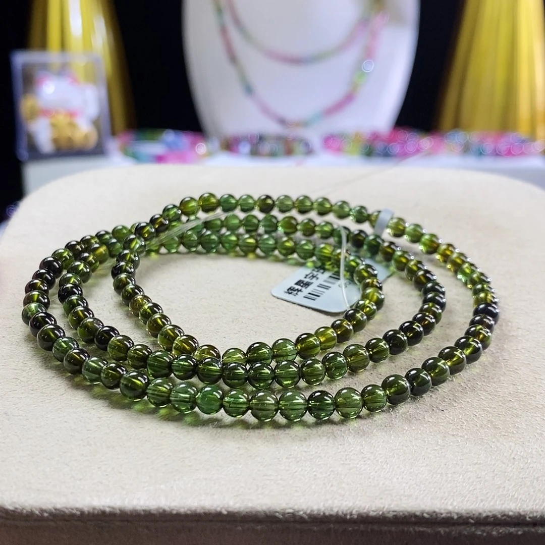 未镶嵌手链黑色碧玺三圈