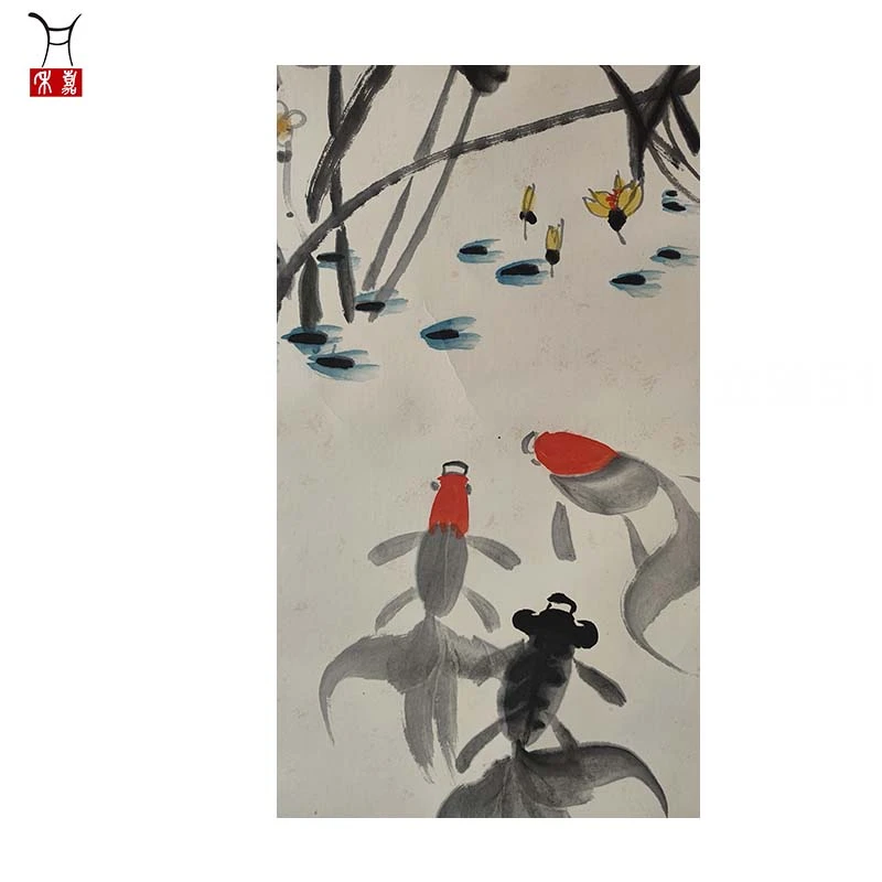 O1003金鱼立轴51x99/4.5平尺