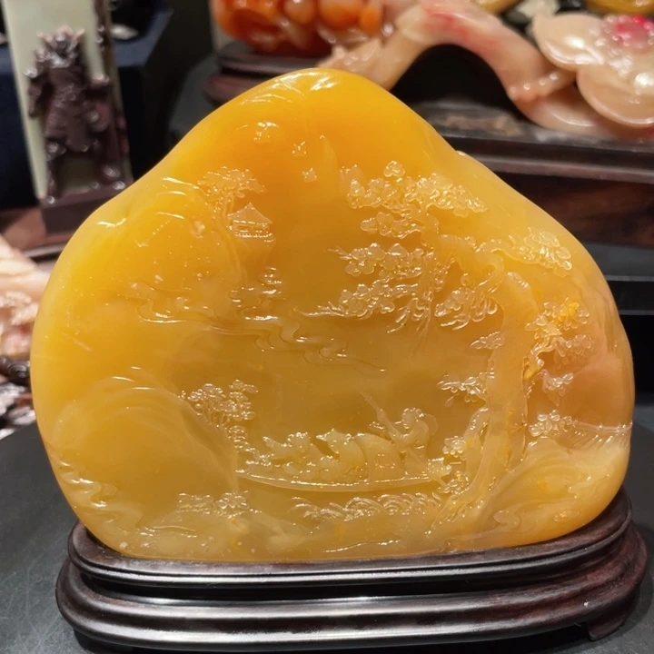 寿山石我***子结晶地田黄