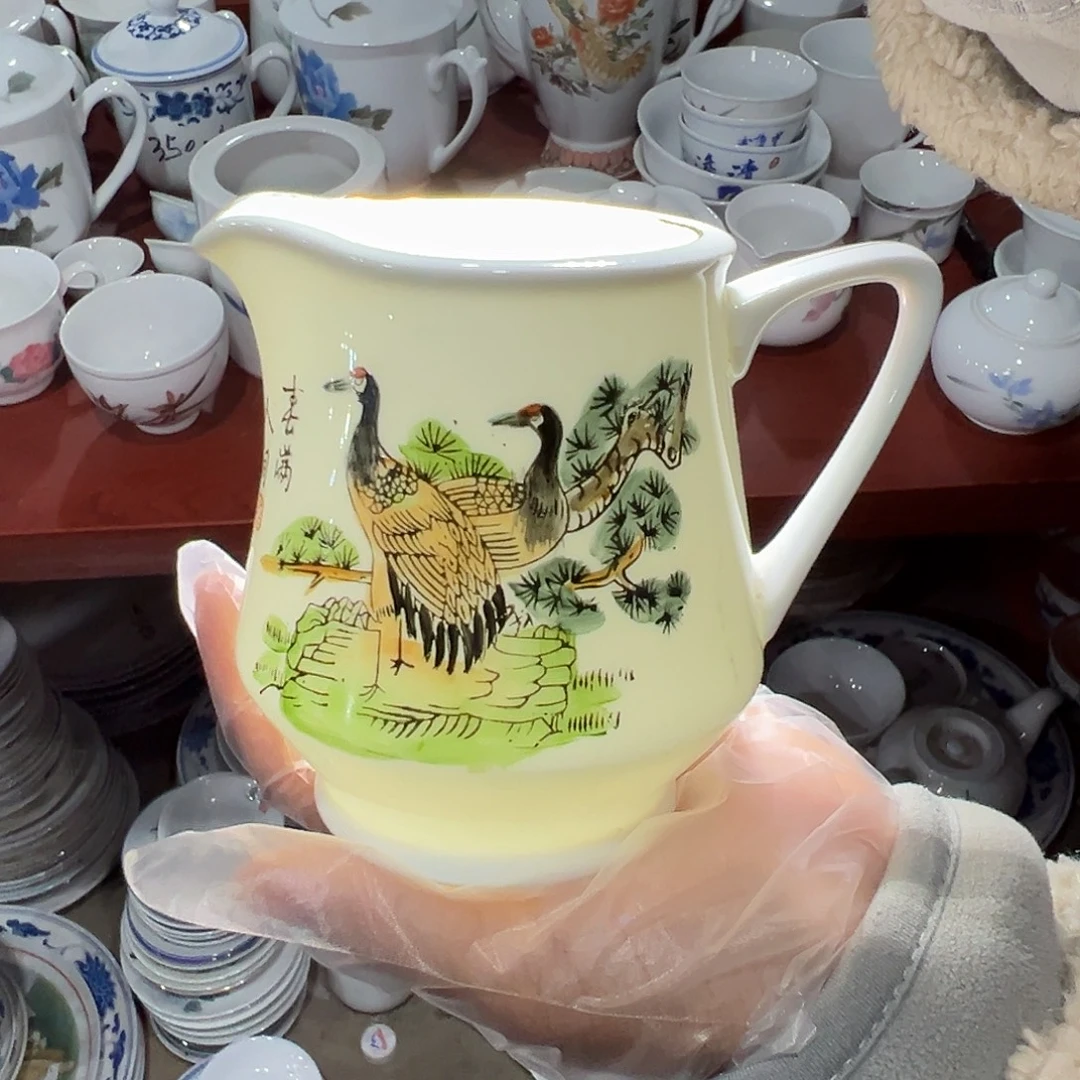 醴陵瓷直播供货基地球泥公道，手绘釉上