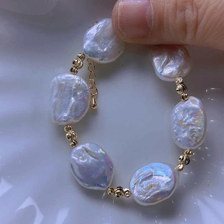 淡水珍珠手绳合金