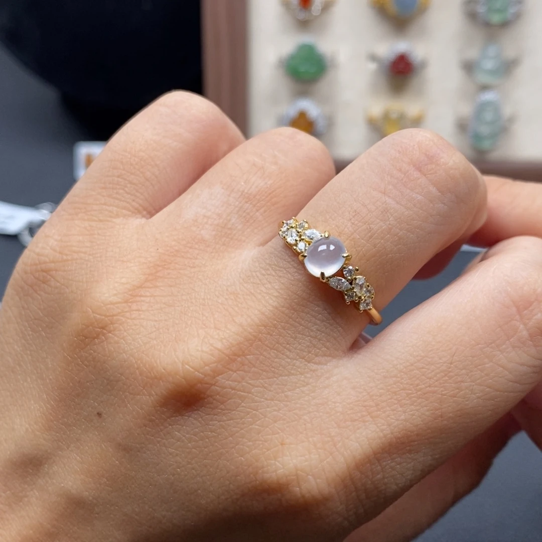 翡翠银S925镶嵌戒指