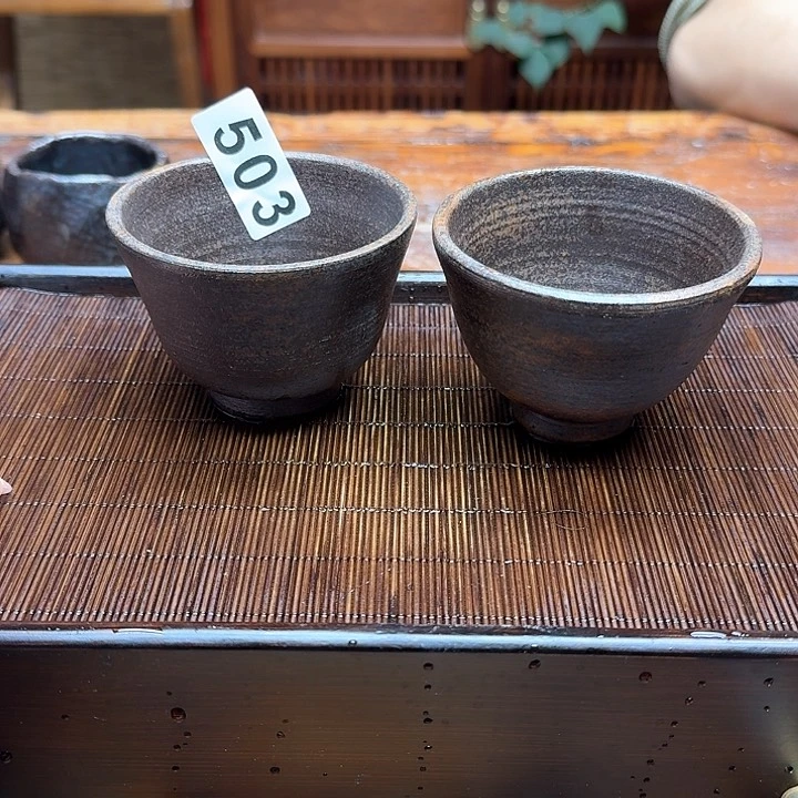 纯手工制作粗陶茶具