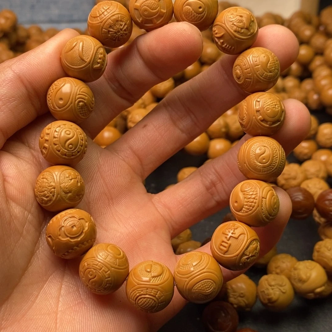 猴头核桃手串四面八卦