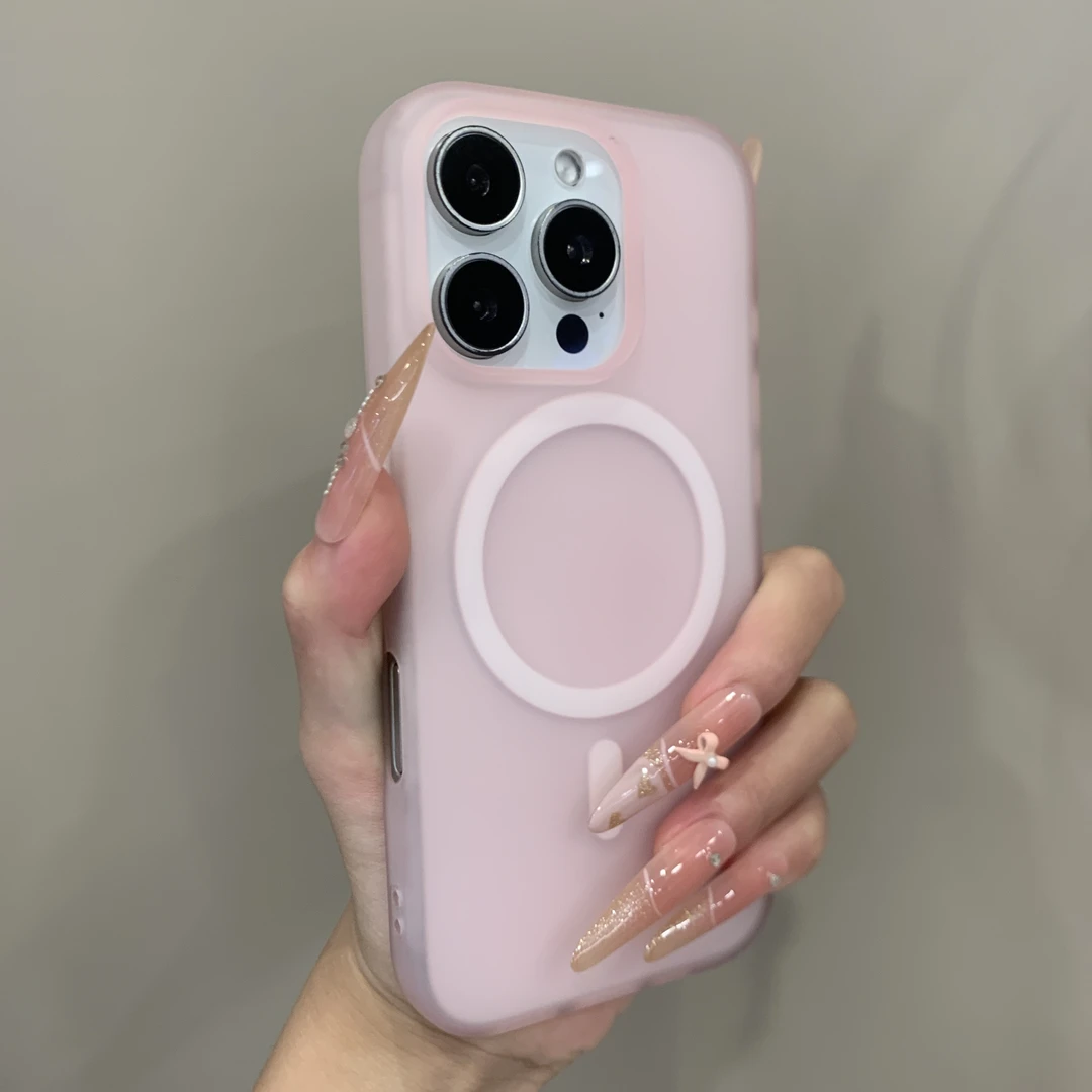 冰雾肤感磨砂磁吸适用苹果16手机壳/15Promax超薄14plus/13防摔