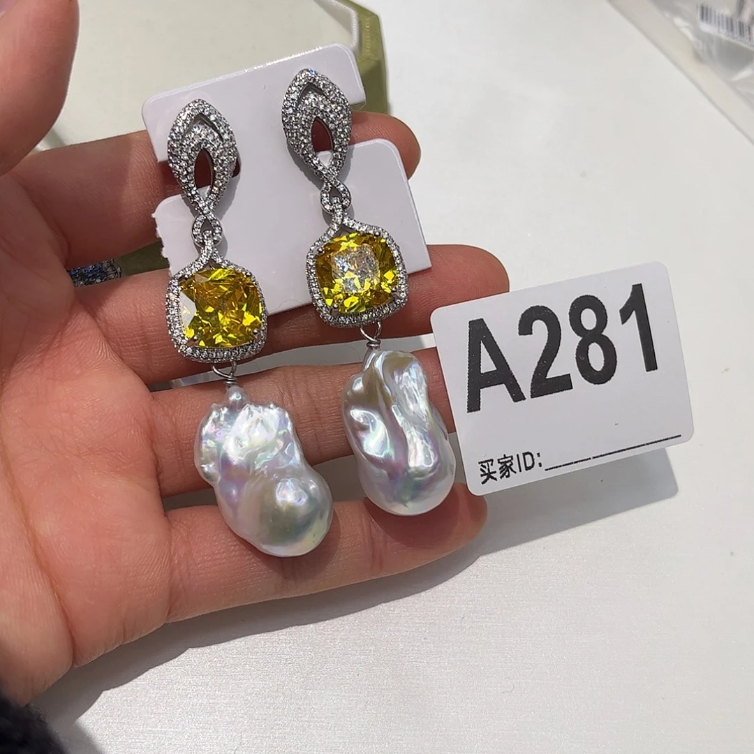 淡水珍珠耳饰合金