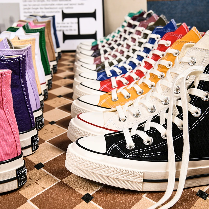 HIKE STAR经典1970S高帮帆布鞋男女情侣鞋百搭舒适透气板鞋休闲鞋