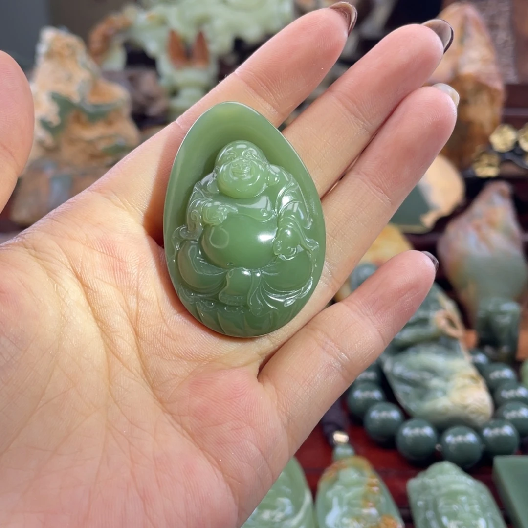 野***力岫岩老玉（透闪石质玉）未镶嵌挂件