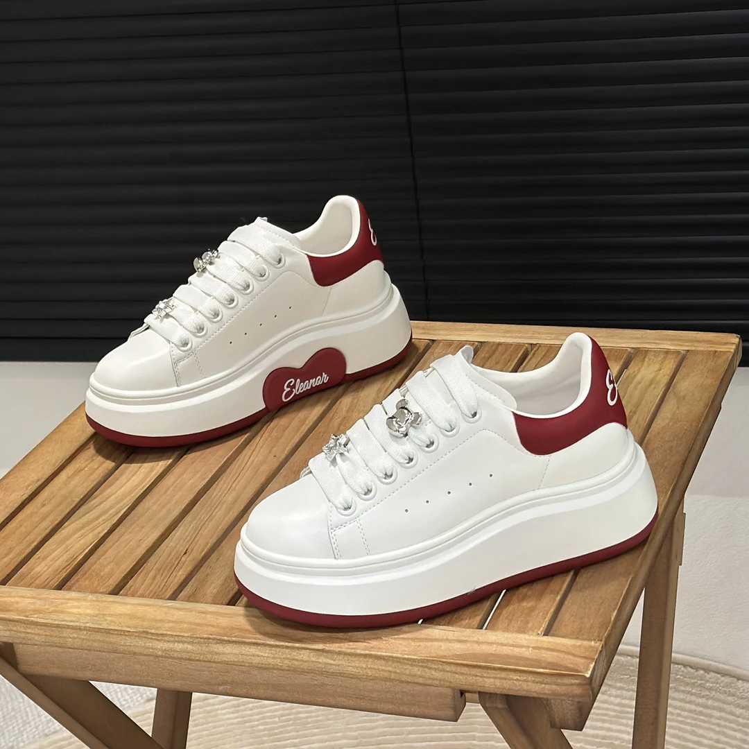 韩版厚底真皮小白鞋女2025春季新款透气增高6cm轻便休闲板鞋单鞋