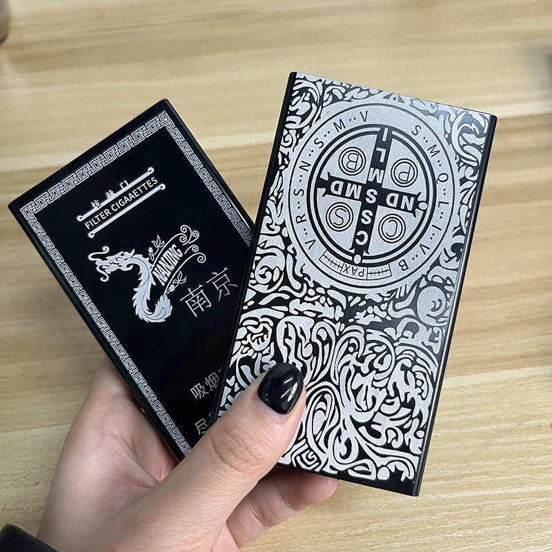 细支大容量20支装铝合金烟盒自动弹烟收纳盒男孩子喜欢的礼物烟盒