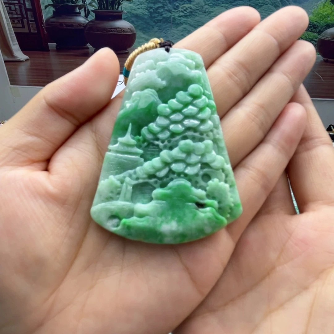 翡翠未镶嵌颈饰天然