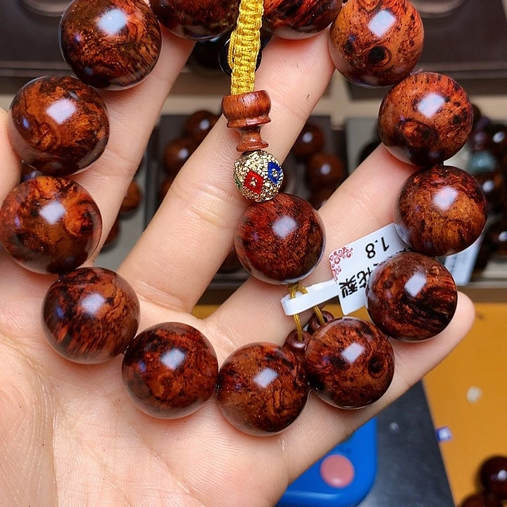 花梨木类手串/手链老*老挝花梨风化料土埋料1.8