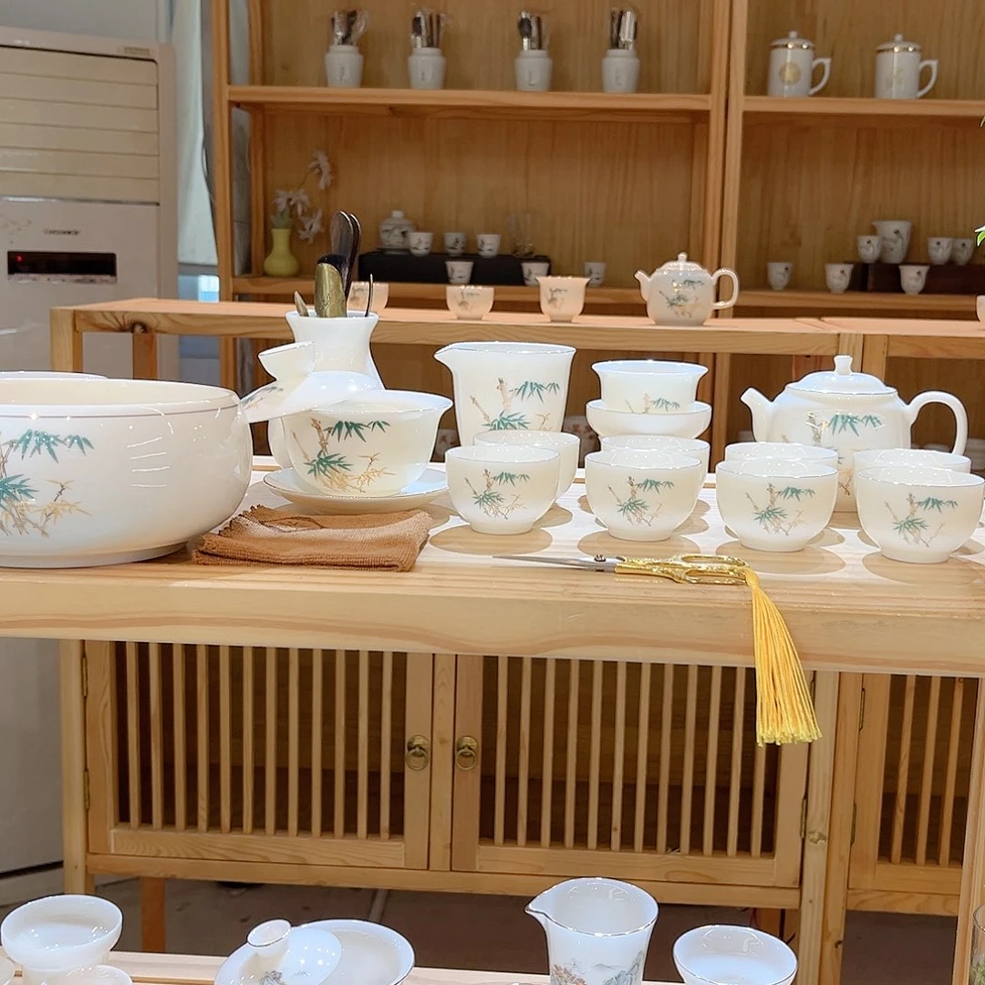 【御瓷斋】羊脂玉瓷茶具套装