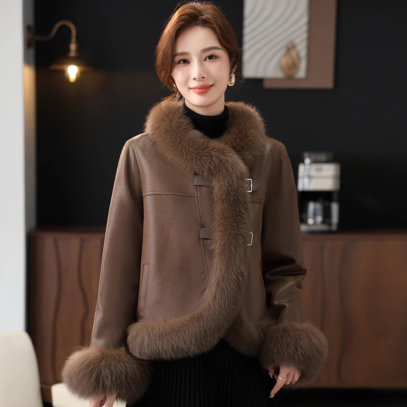 妈妈装高档毛外套气质款百搭短款冬季妈妈时尚上衣2024秋冬国风