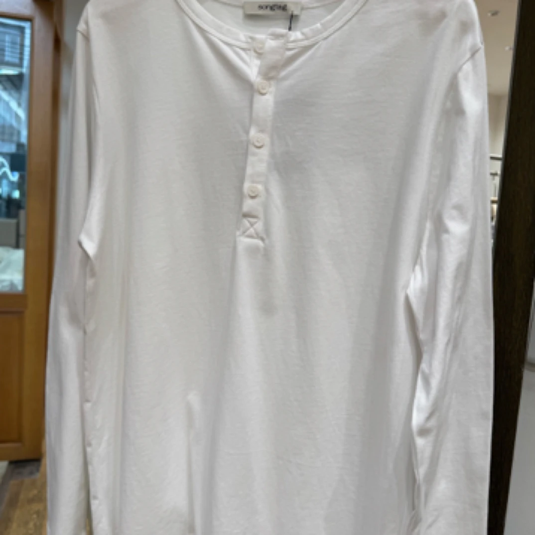 【小扁家】早春款亨利领长袖纯棉T恤