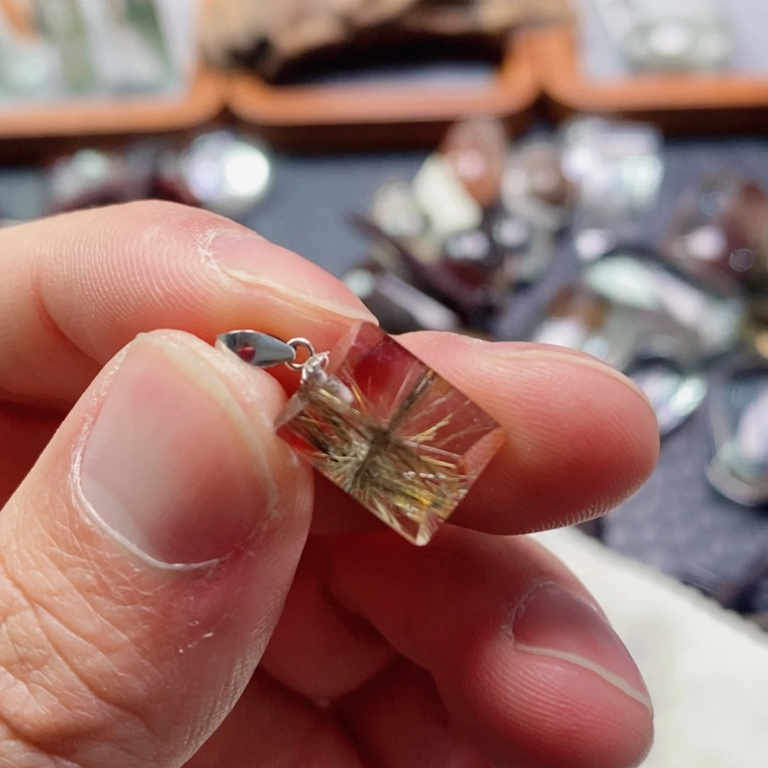 水晶银S925镶嵌吊坠(不含链)