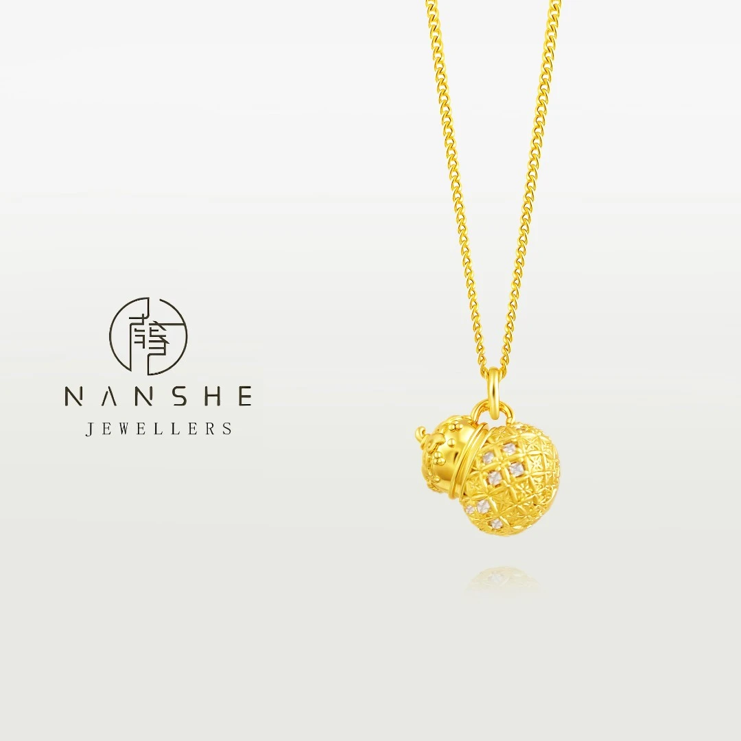 NANSHE/南奢【镶钻福禄】新品古法工艺新中式小众葫芦项链L1562