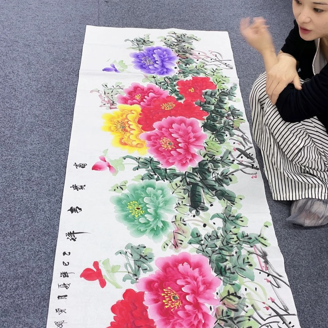 国画作品小姐姐放漏…