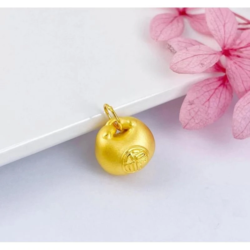 【金展珠宝】足金 小胖福吊坠 圆扣