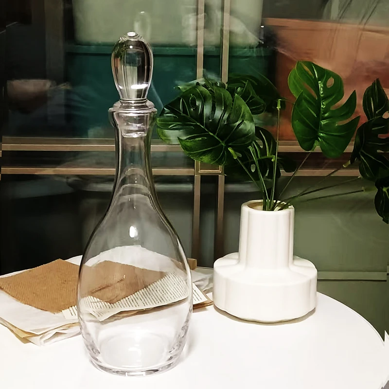 高档水晶款醒酒器家用水晶北欧奢华葡萄酒倒酒瓶个性创意泡酒空瓶