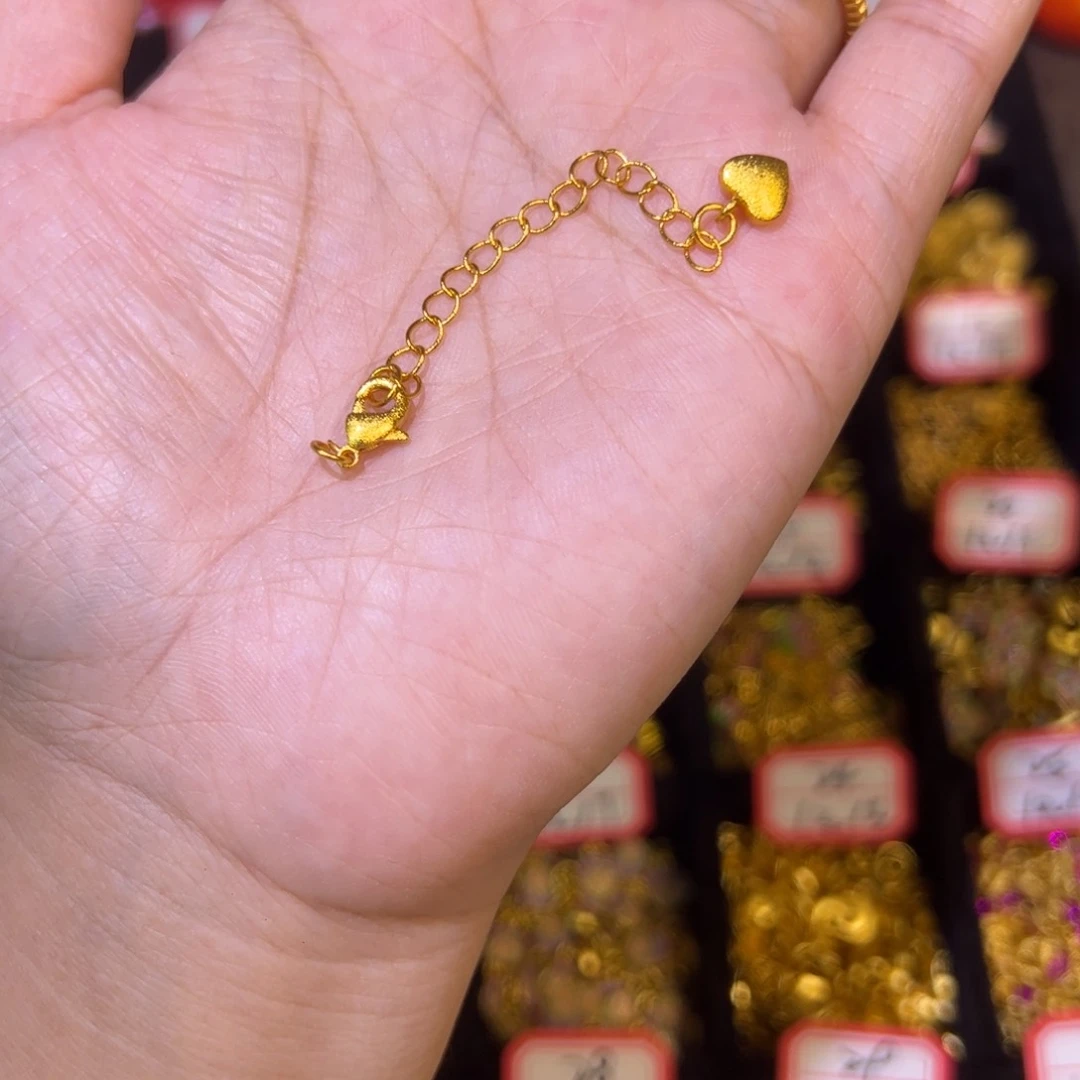 合金爱心延长链1套