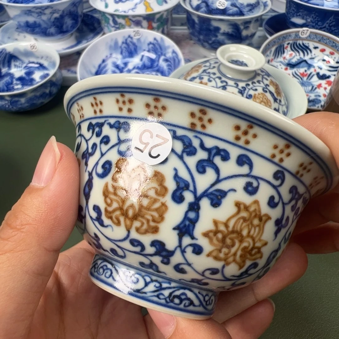 景德镇纯手工纯手绘茶具木木25