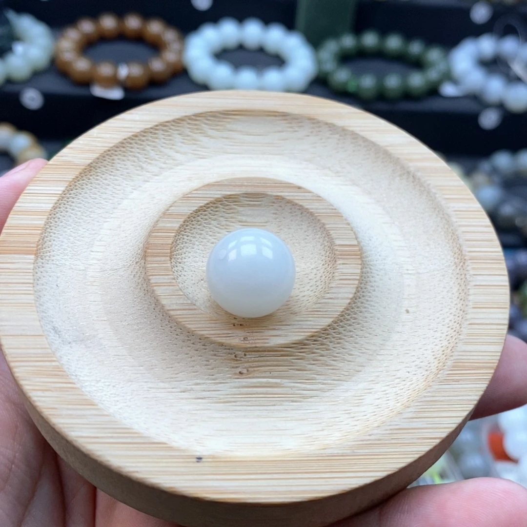 和田玉未镶嵌手串Q卡16羊脂白