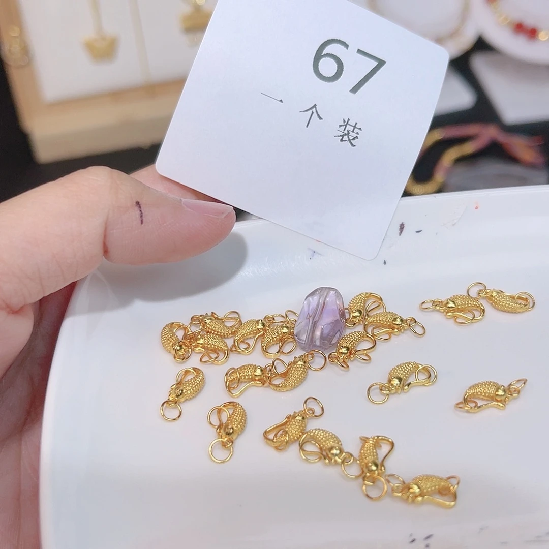 紫晶珠宝半成品银S925镀金镶嵌67