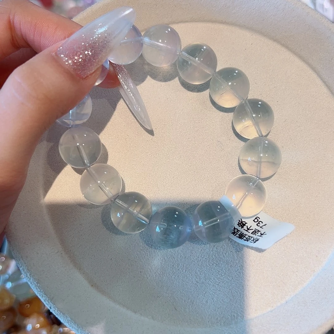 水晶手链未镶嵌半盆薄荷奶绿14m 无折扣