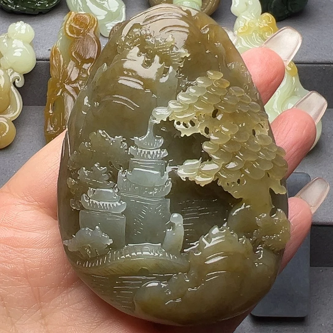 和田玉未镶嵌挂件