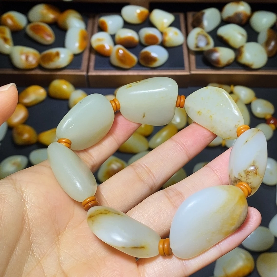 和田玉未镶嵌手链