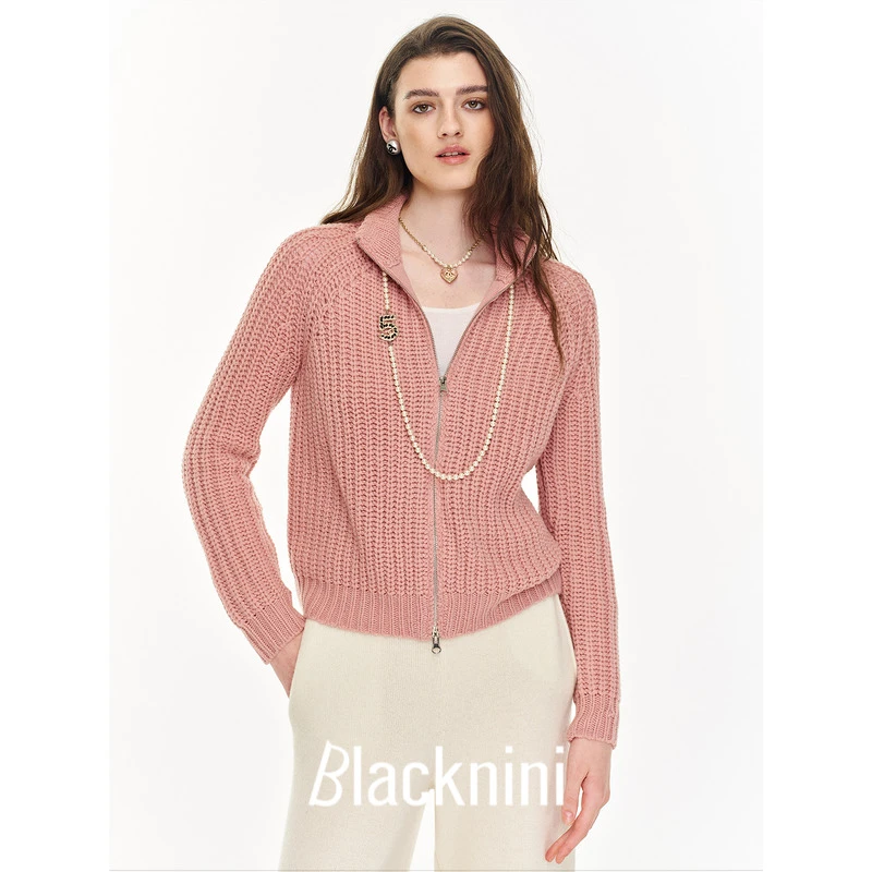 blacknini(两色)"手工棒针"开司米美利奴1AW2409008