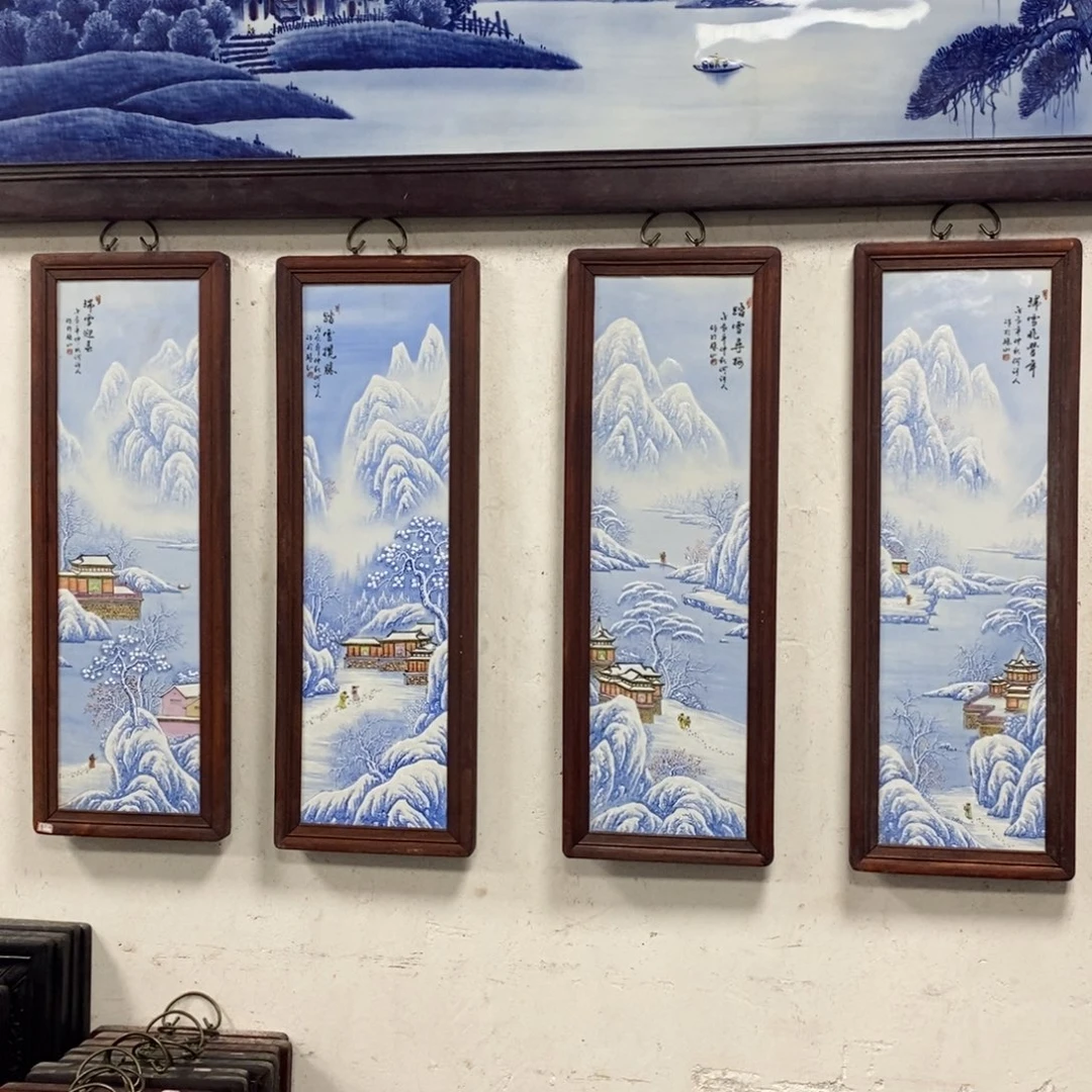 瓷片80*28*4 景德镇瓷板画柴窑烧制