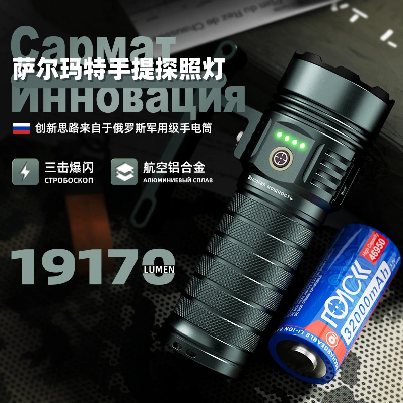 洛氪F4强光手电筒远泛一体户外19170流明