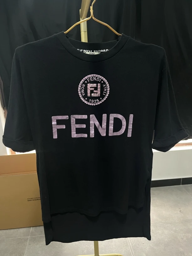 99新 FENDI/芬迪 FENDI芬迪印花休闲T恤S码/E00341