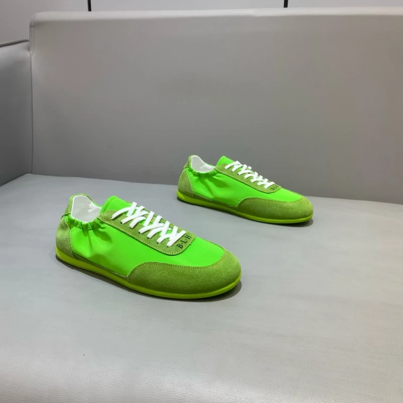 四季通用耐磨低帮素面时尚休闲鞋绿色运动时尚百搭透气男鞋布鞋夏