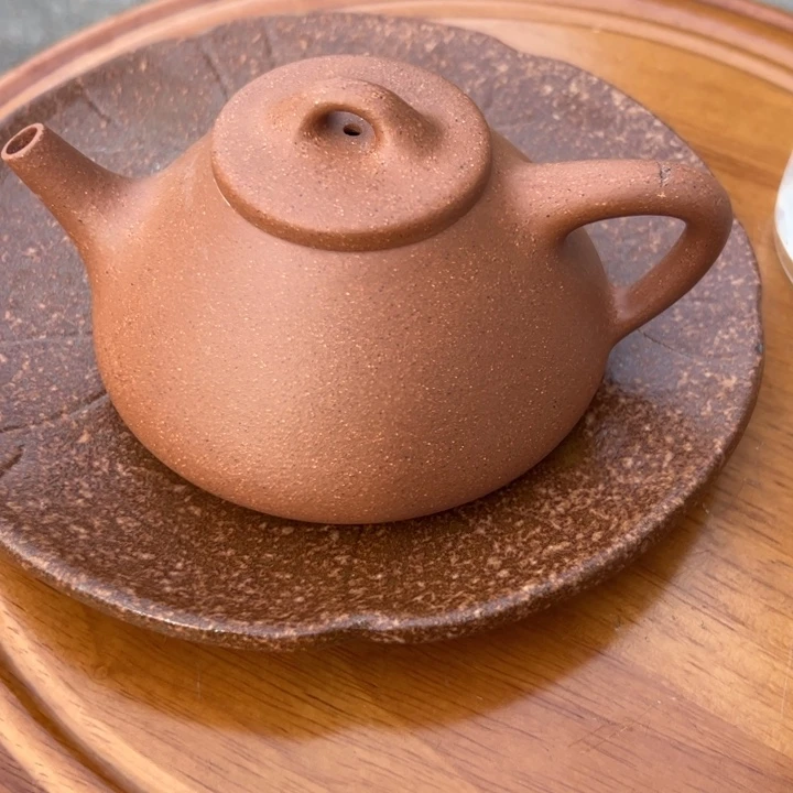 茶壶紫砂手把瑕疵子冶石瓢200cc