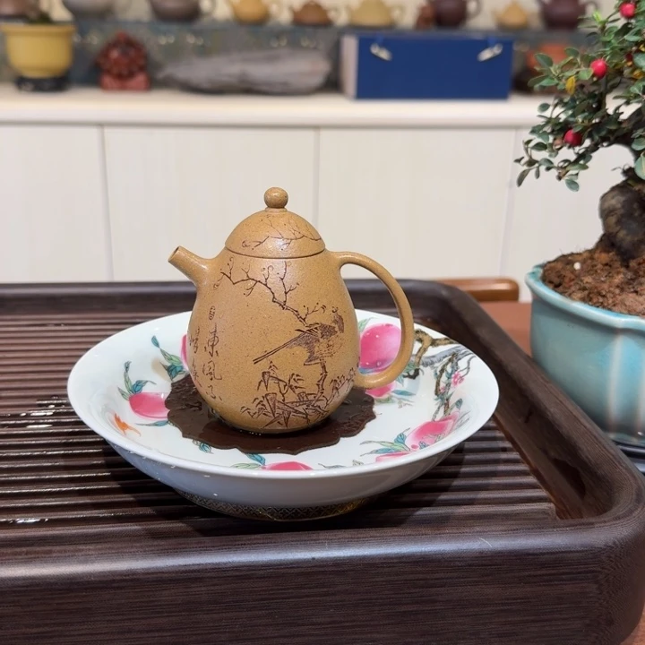 紫砂茶壶龙蛋黄段紫砂壶