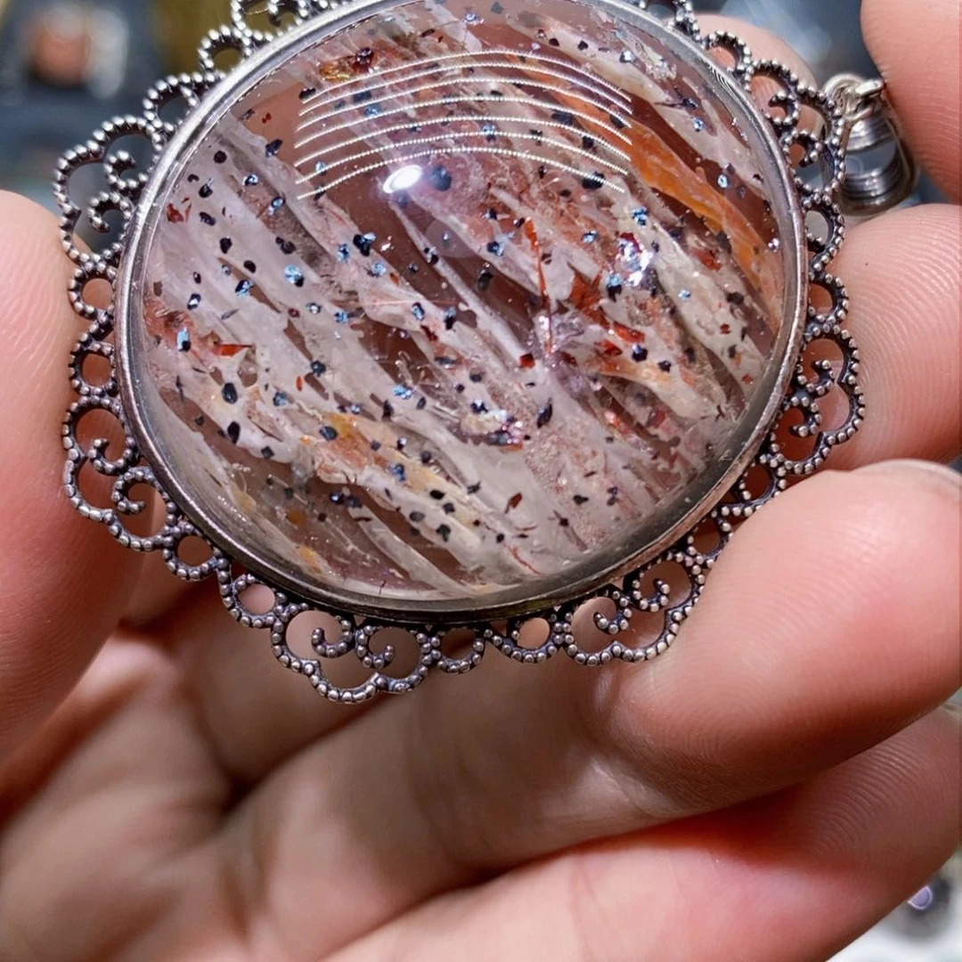 水晶颈饰银S925镶嵌水晶