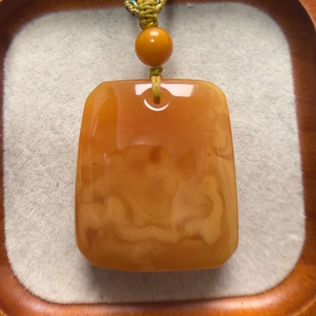 蜜蜡未镶嵌项链吊坠