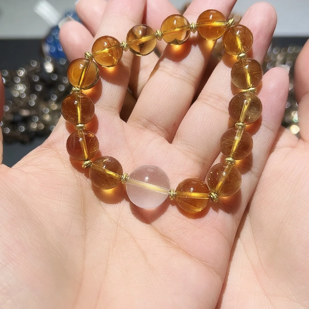 未镶嵌手链水晶巴西黄水晶10号