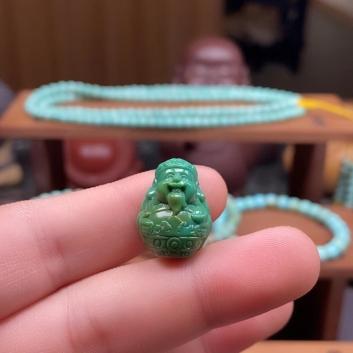 绿松石未镶嵌吊坠(不含链)迎财神